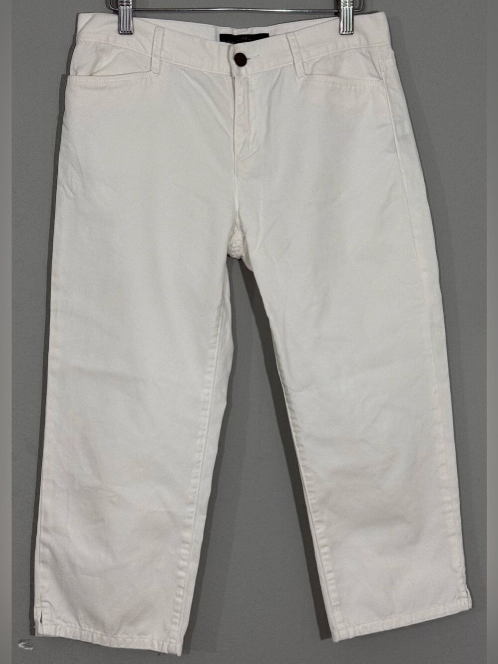 LRL Lauren Ralph Lauren White Cotton Cropped Pants Size 2